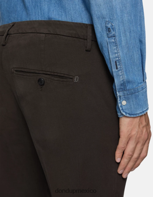 castoro DONDUP hombres pantalones gaubert slim fit de algodón con pinzas vestir D0VXD724
