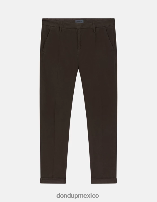 castoro DONDUP hombres pantalones gaubert slim fit de algodón con pinzas vestir D0VXD724