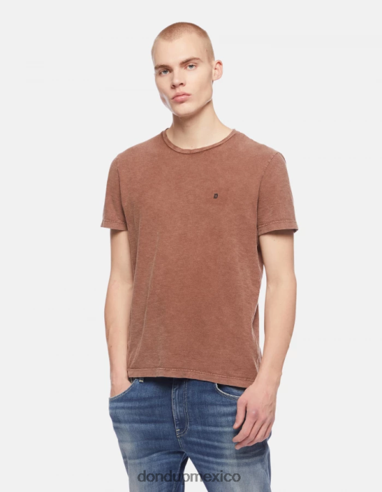 ciocolato DONDUP hombres camiseta de punto regular fit vestir D0VXD798