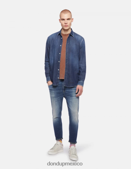ciocolato DONDUP hombres camiseta de punto regular fit vestir D0VXD798