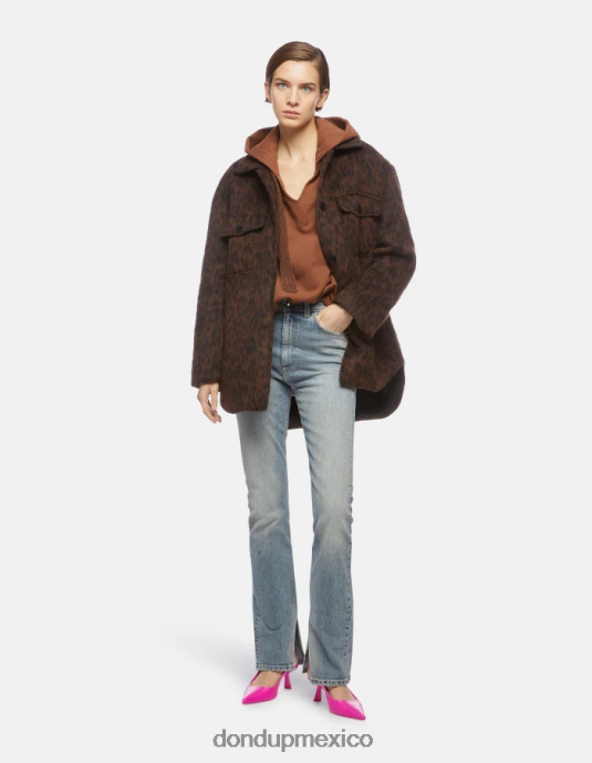 ciocolato DONDUP mujer sudadera con capucha de gran tamaño vestir D0VXD452