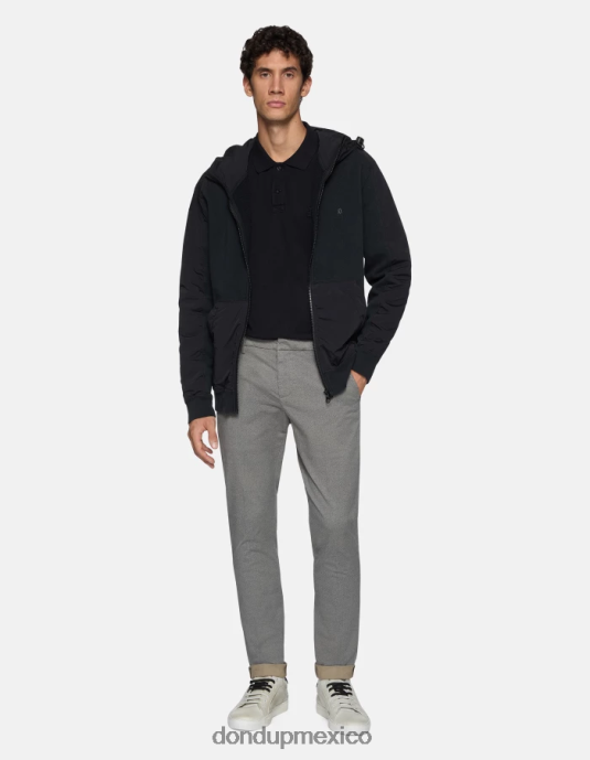 corteccia DONDUP hombres pantalones gaubert slim fit de algodón estampado vestir D0VXD782