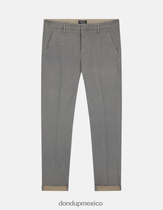 corteccia DONDUP hombres pantalones gaubert slim fit de algodón estampado vestir D0VXD782