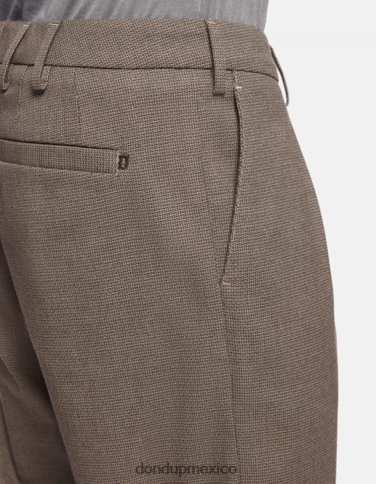corteccia DONDUP hombres pantalones oscar carrot fit en mezcla de lana vestir D0VXD744