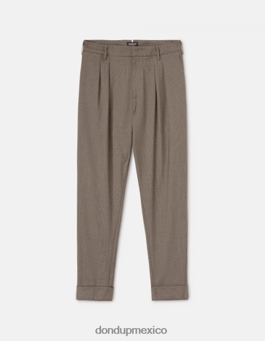 corteccia DONDUP hombres pantalones oscar carrot fit en mezcla de lana vestir D0VXD744