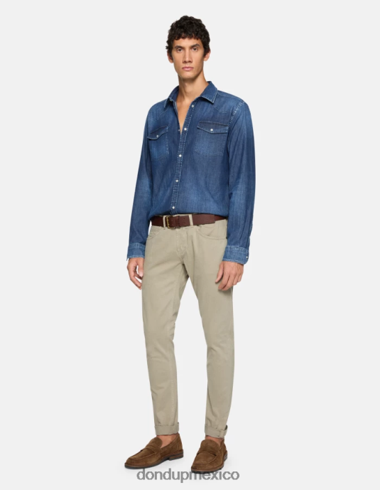 corteccia DONDUP hombres pantalones pitillo de algodón george vestir D0VXD645
