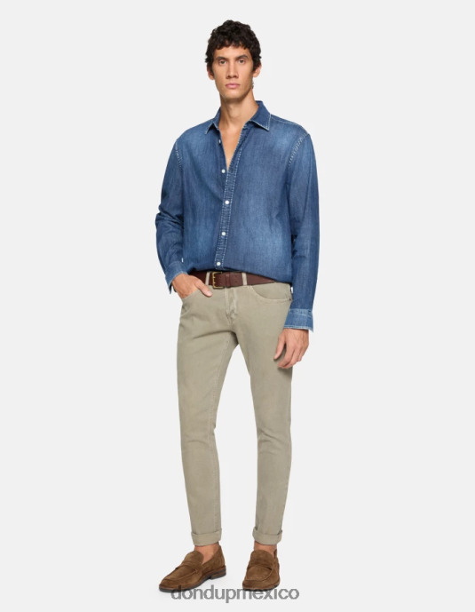 corteccia DONDUP hombres pantalones pitillo de algodón george vestir D0VXD649