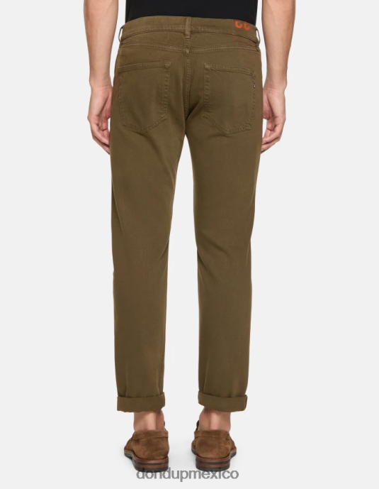 ejercito verde DONDUP hombres Vaqueros Icon regular fit en denim bull elástico vestir D0VXD583