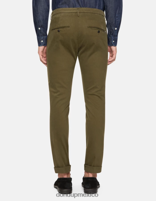 ejercito verde DONDUP hombres pantalones gaubert slim de algodón vestir D0VXD683