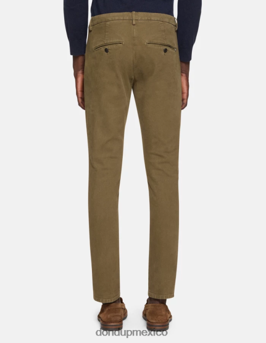 ejercito verde DONDUP hombres pantalones gaubert slim de algodón vestir D0VXD710