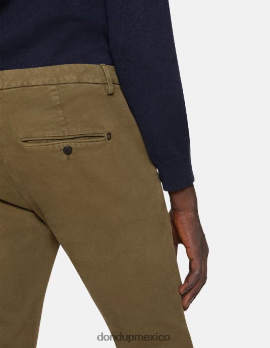 ejercito verde DONDUP hombres pantalones gaubert slim de algodón vestir D0VXD710