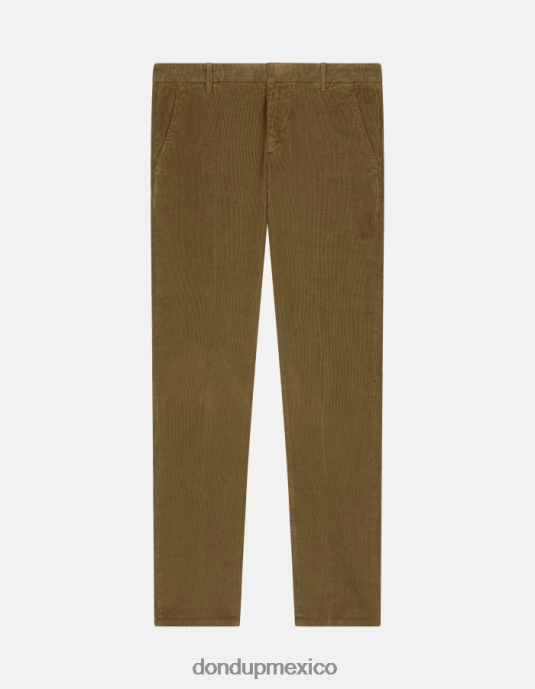 ejercito verde DONDUP hombres pantalones gaubert slim de terciopelo vestir D0VXD765