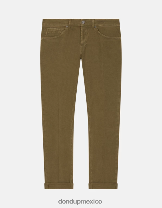 ejercito verde DONDUP hombres pantalones pitillo de algodón george vestir D0VXD650