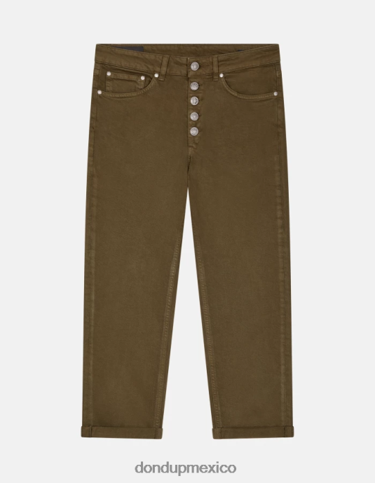 ejercito verde DONDUP mujer Vaqueros Koons de denim elástico con corte holgado vestir D0VXD33