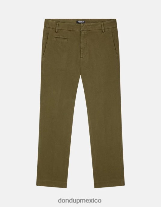 ejercito verde DONDUP mujer pantalones ariel carrot-fit de algodón de 27 pulgadas vestir D0VXD167