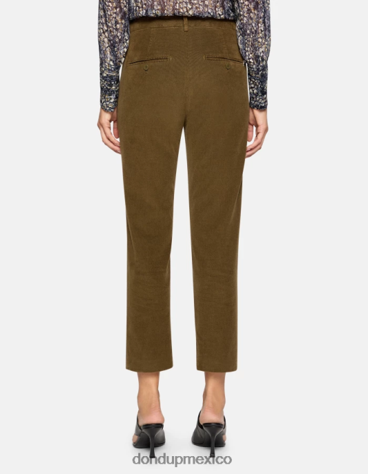 ejercito verde DONDUP mujer pantalones holgados de terciopelo nima vestir D0VXD134