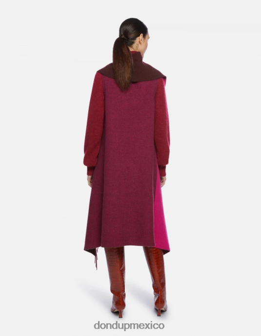 fucsia y violeta DONDUP mujer capa de lana accesorios D0VXD505
