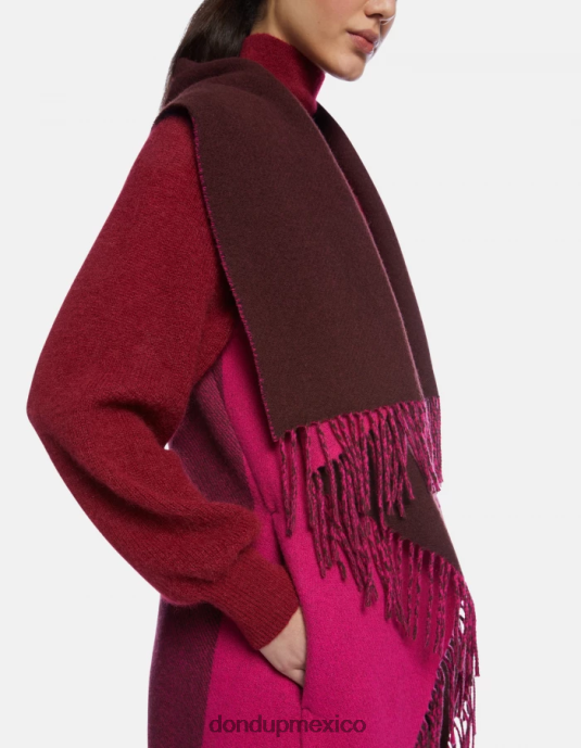 fucsia y violeta DONDUP mujer capa de lana accesorios D0VXD505