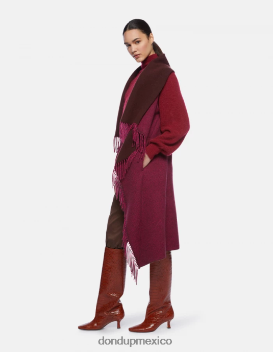 fucsia y violeta DONDUP mujer capa de lana accesorios D0VXD505