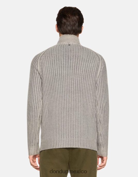 gris DONDUP hombres Jersey regular fit de lana con cuello alto vestir D0VXD866