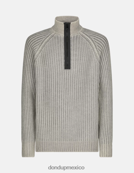gris DONDUP hombres Jersey regular fit de lana con cuello alto vestir D0VXD866