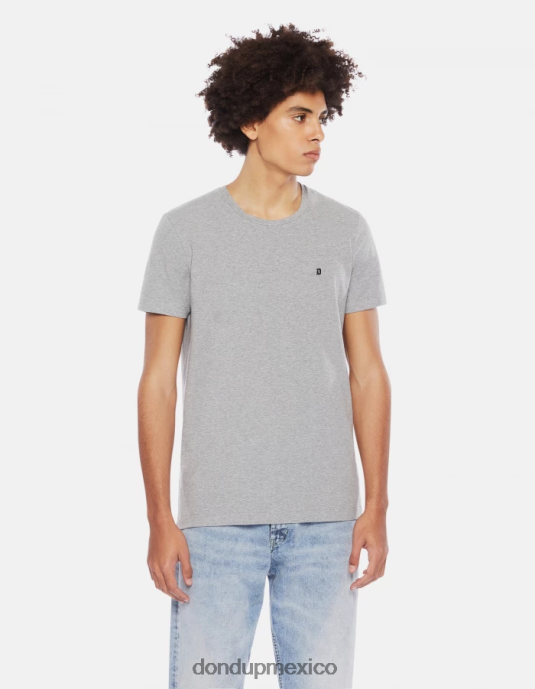 gris DONDUP hombres camiseta ajustada de punto vestir D0VXD792
