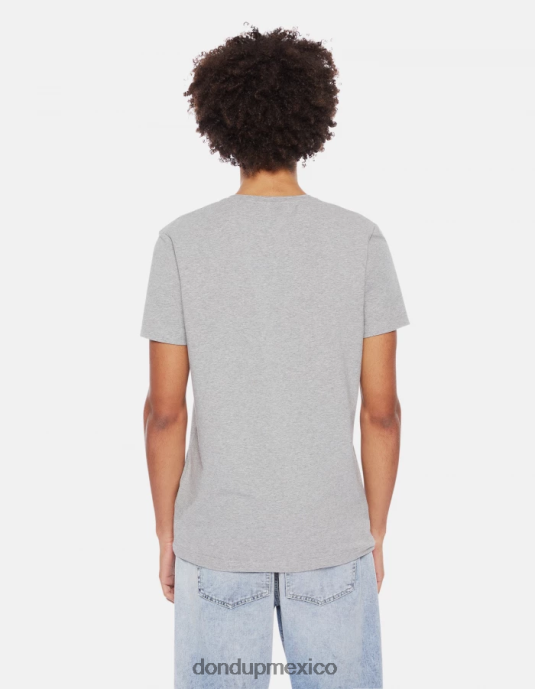 gris DONDUP hombres camiseta ajustada de punto vestir D0VXD792