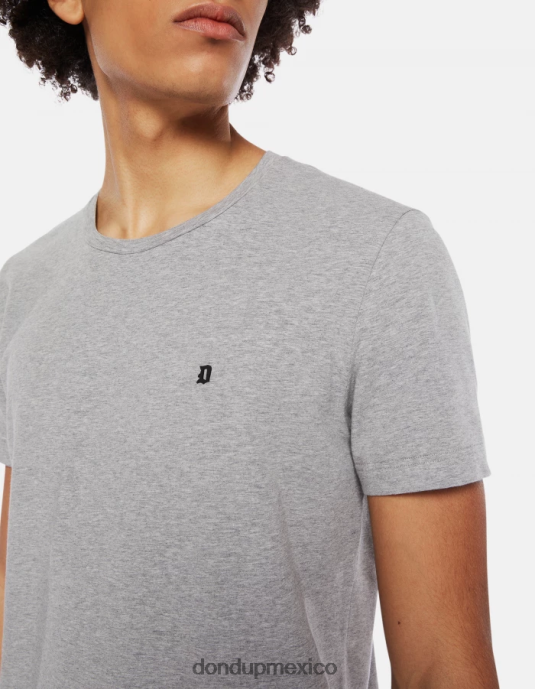 gris DONDUP hombres camiseta ajustada de punto vestir D0VXD792