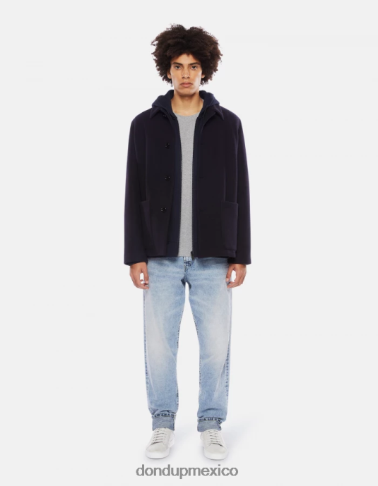 gris DONDUP hombres camiseta ajustada de punto vestir D0VXD792