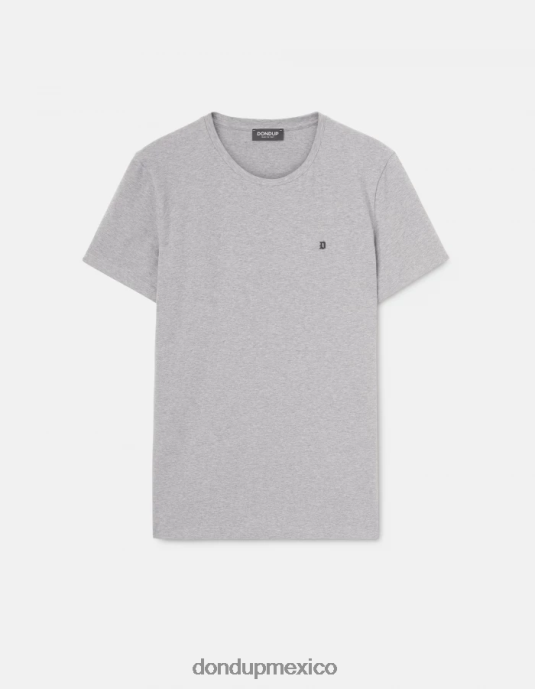 gris DONDUP hombres camiseta ajustada de punto vestir D0VXD792