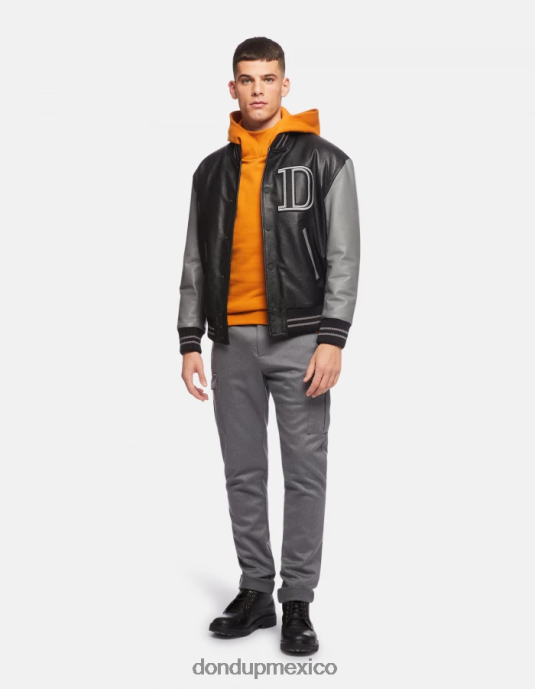 gris DONDUP hombres pantalones eddy slim fit de lana y algodón de 34 pulgadas vestir D0VXD788