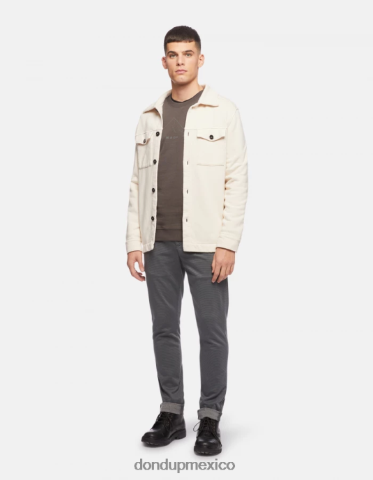 gris DONDUP hombres pantalones gaubert slim fit de algodón estampado vestir D0VXD773