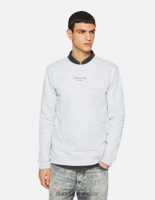 gris DONDUP hombres sudadera regular fit con cuello redondo vestir D0VXD832