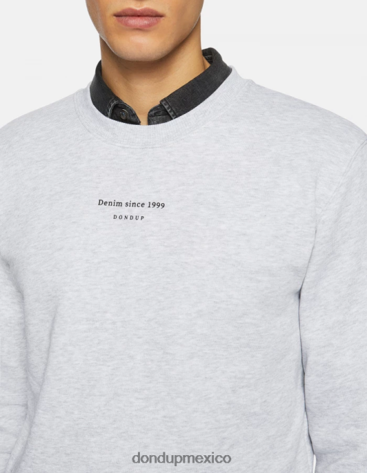 gris DONDUP hombres sudadera regular fit con cuello redondo vestir D0VXD832