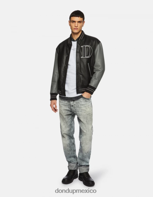 gris DONDUP hombres sudadera regular fit con cuello redondo vestir D0VXD832
