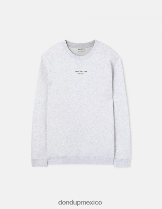 gris DONDUP hombres sudadera regular fit con cuello redondo vestir D0VXD832