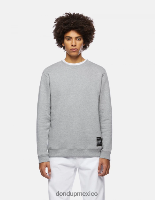 gris DONDUP hombres sudadera regular fit con cuello redondo vestir D0VXD843