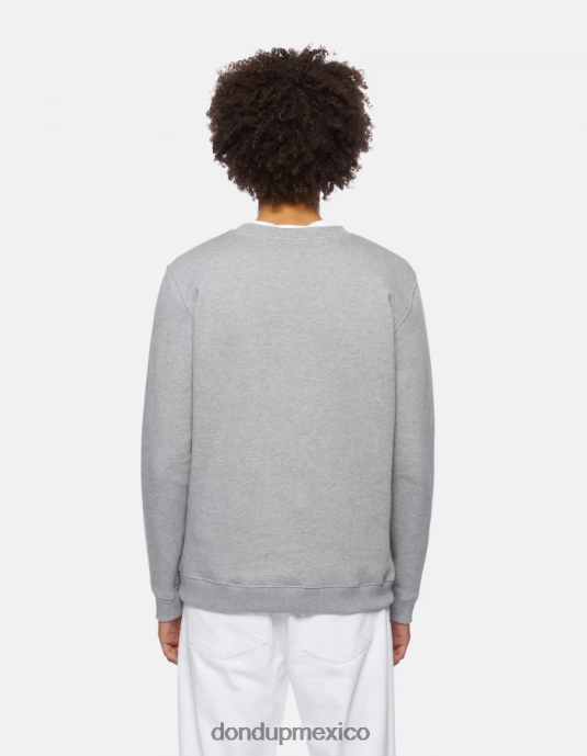 gris DONDUP hombres sudadera regular fit con cuello redondo vestir D0VXD843