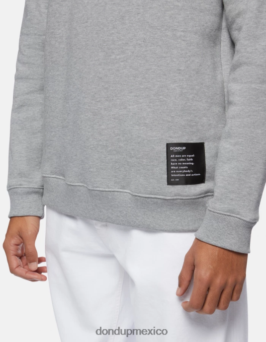gris DONDUP hombres sudadera regular fit con cuello redondo vestir D0VXD843