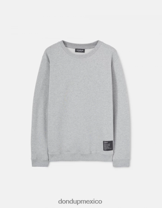 gris DONDUP hombres sudadera regular fit con cuello redondo vestir D0VXD843