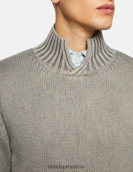gris DONDUP hombres suéter con cuello alzado vestir D0VXD892