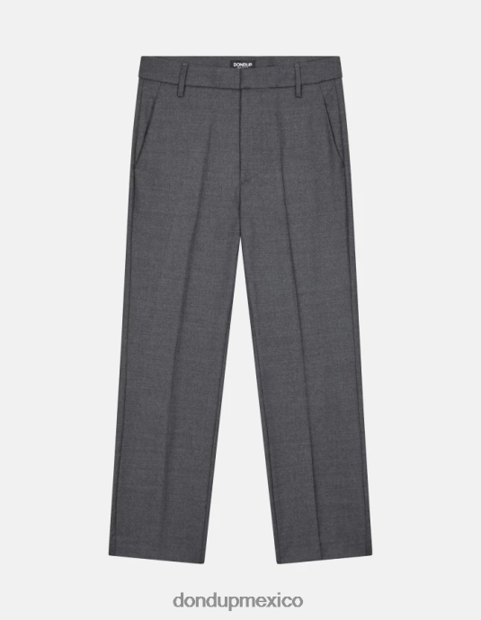 gris DONDUP mujer pantalones holgados de franela nima vestir D0VXD223