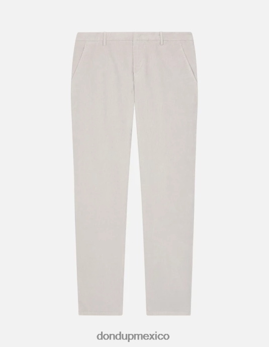 gris claro DONDUP hombres pantalones Spiritissimo de terciopelo regular fit vestir D0VXD718