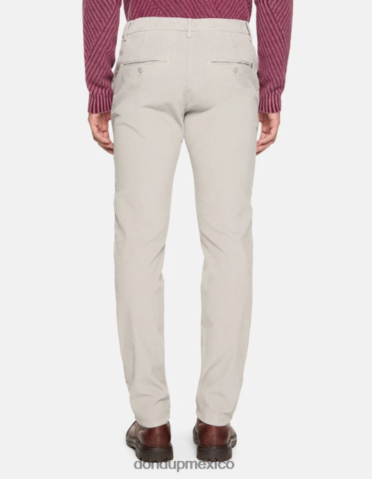 gris claro DONDUP hombres pantalones Spiritissimo de terciopelo regular fit vestir D0VXD718