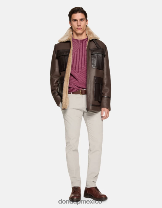 gris claro DONDUP hombres pantalones Spiritissimo de terciopelo regular fit vestir D0VXD718