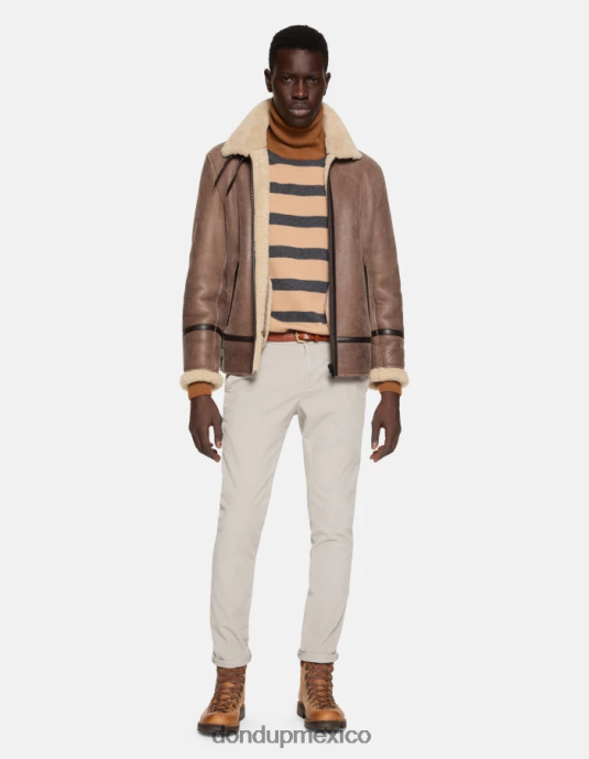 gris claro DONDUP hombres pantalones gaubert slim de terciopelo vestir D0VXD768