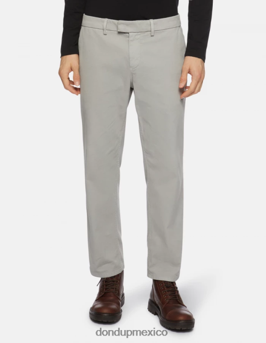 gris claro DONDUP hombres pantalones pablo regular fit de algodón vestir D0VXD712
