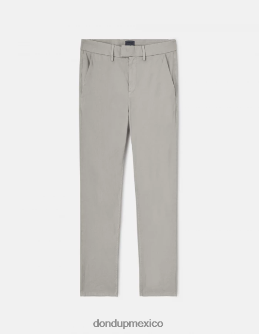 gris claro DONDUP hombres pantalones pablo regular fit de algodón vestir D0VXD712