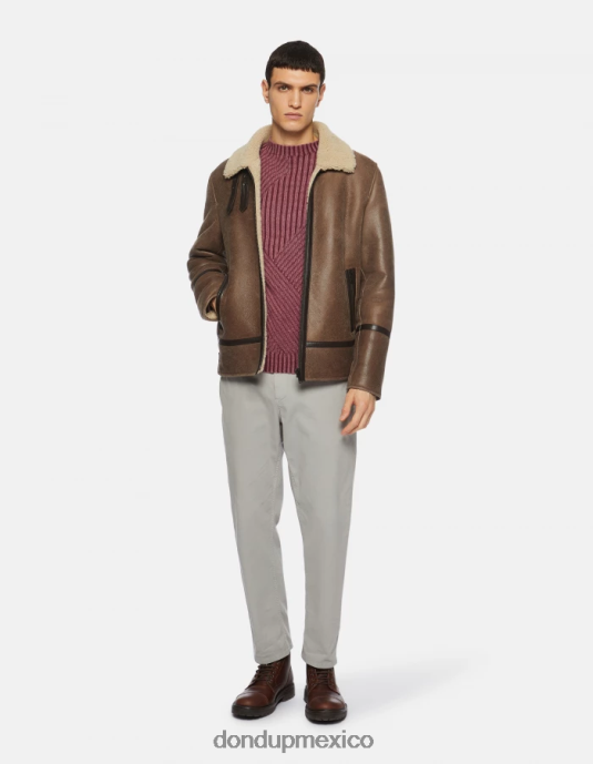 gris claro DONDUP hombres pantalones pablo regular fit de algodón vestir D0VXD712