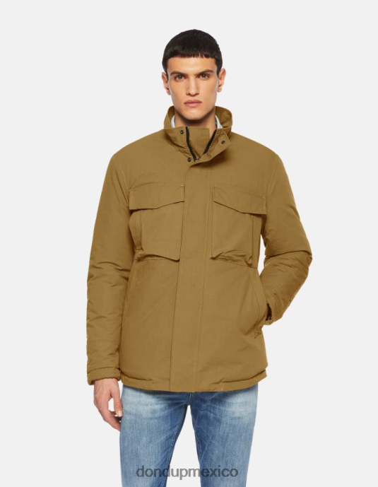 gris pardo DONDUP hombres chaqueta militar regular fit de tejido técnico vestir D0VXD907